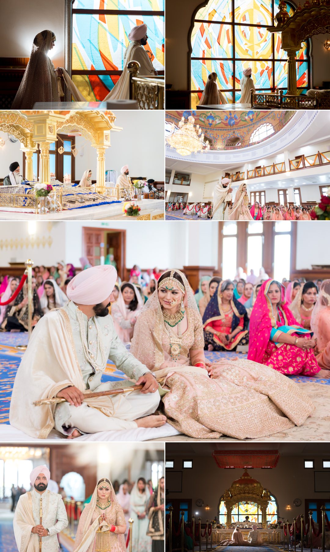 Sikh couple during the wedding ceremony. 