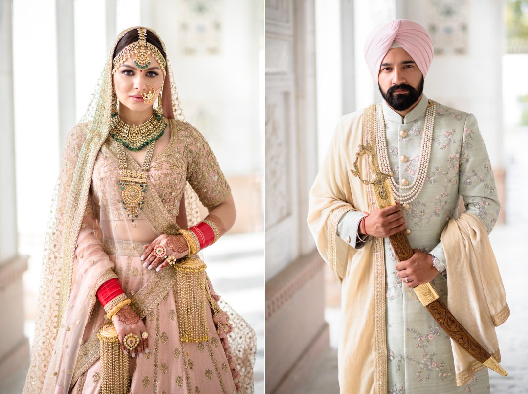 Sikh wedding couple at Gravesend Gurdwara