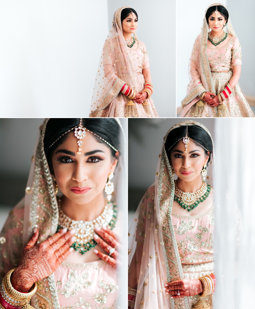 Stunning Asian bride in her Sabyasachi wedding dress