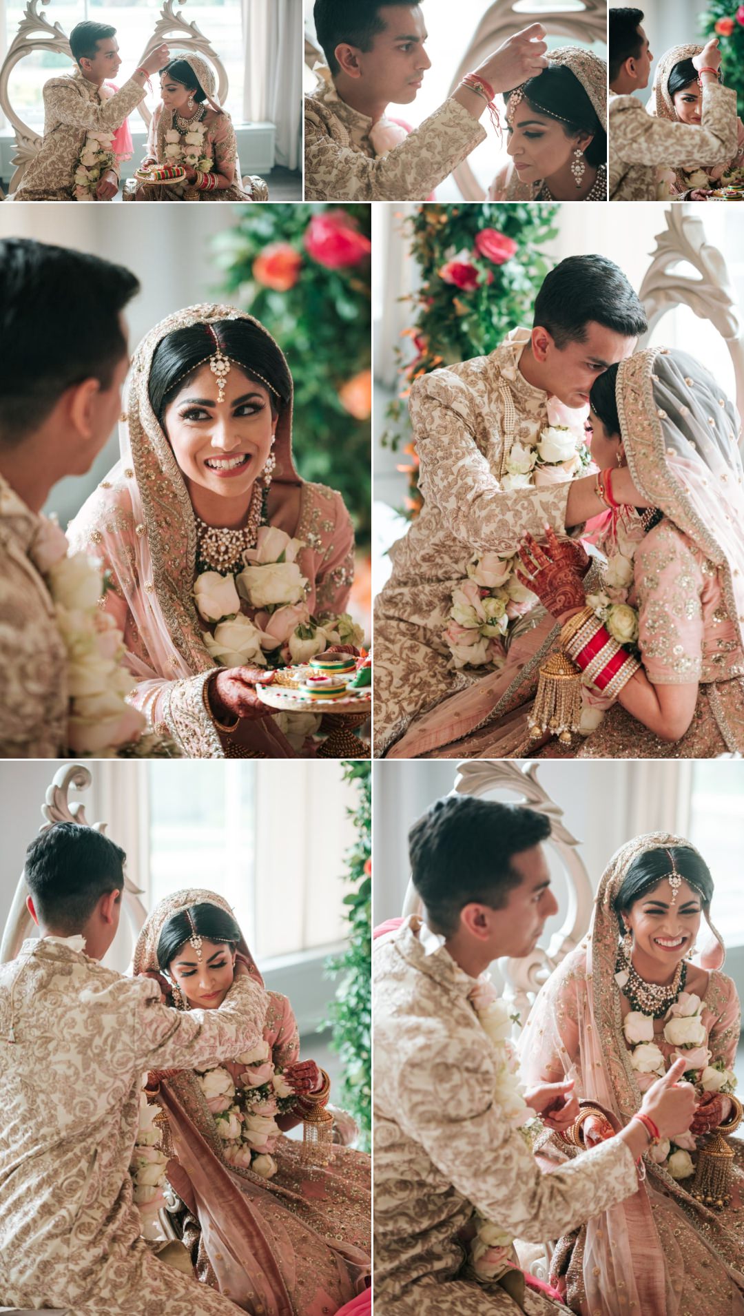 Mangalsutra and sindoor ceremonies at an Asian wedding at Heythrop Park