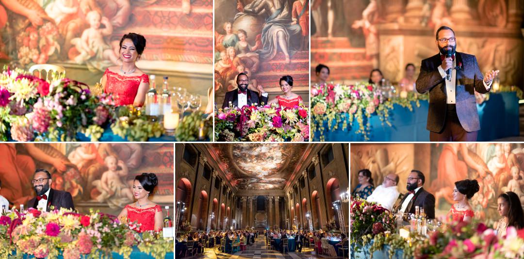 Speeches inside the Painted Hall