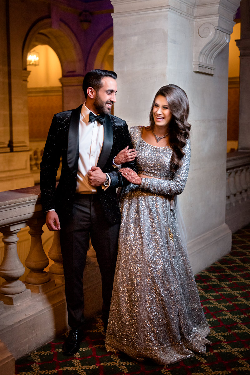 Wedding couple at Heythrop Park reception