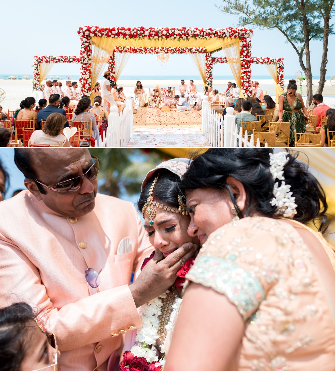 emotional bride after her destination wedding in Goa