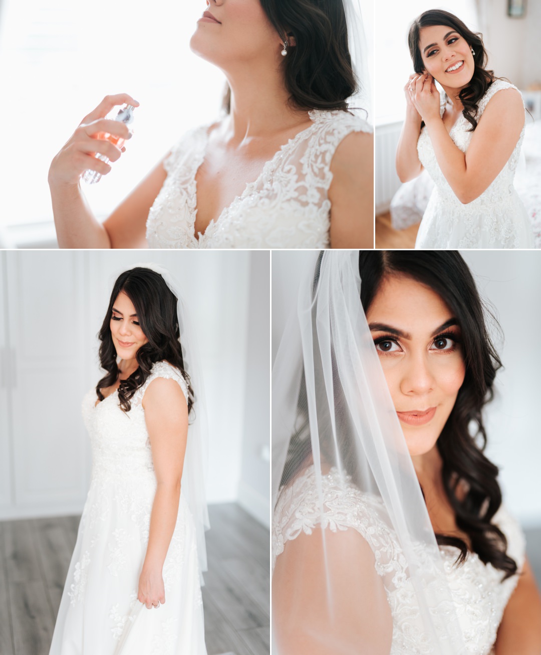 bridal photos at home 