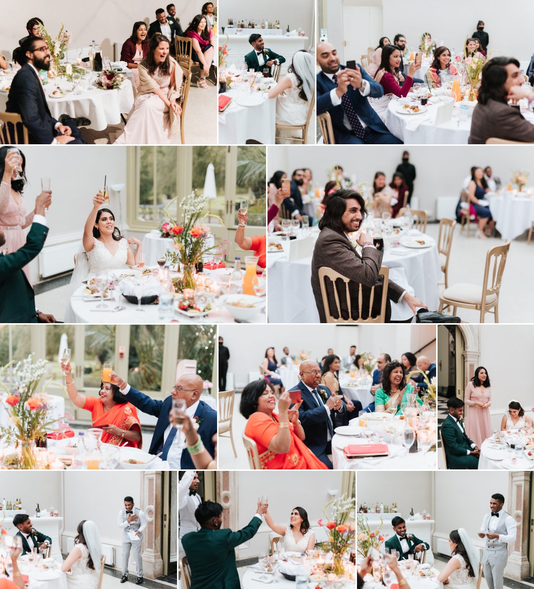 intimate wedding breakfast at Hampton Court house
