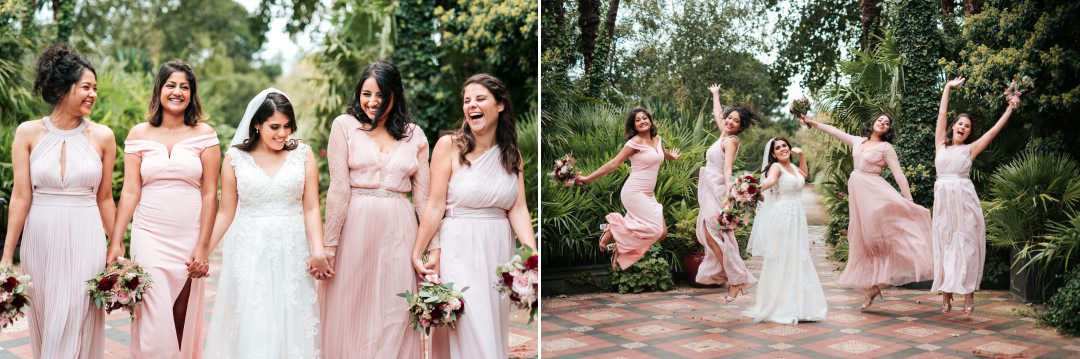 bride and bridesmaids