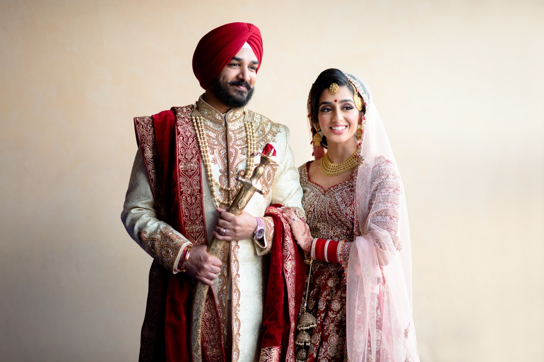 Punjabi couple at Havelock Road Temple 