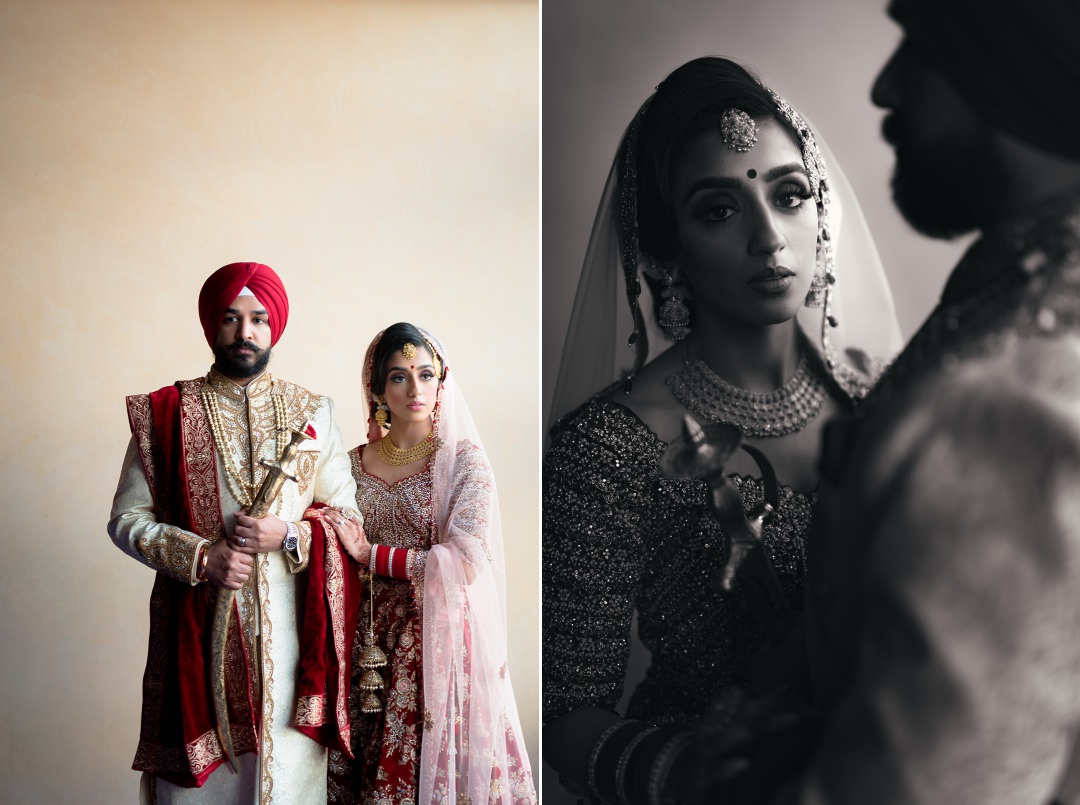 Couple portraits with Sikh couple in Southall 