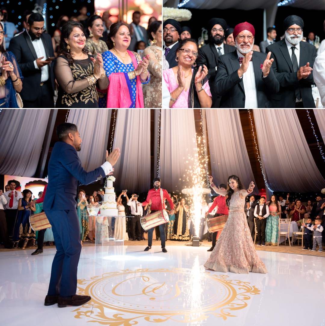 Asian sparkler entrance wedding reception 