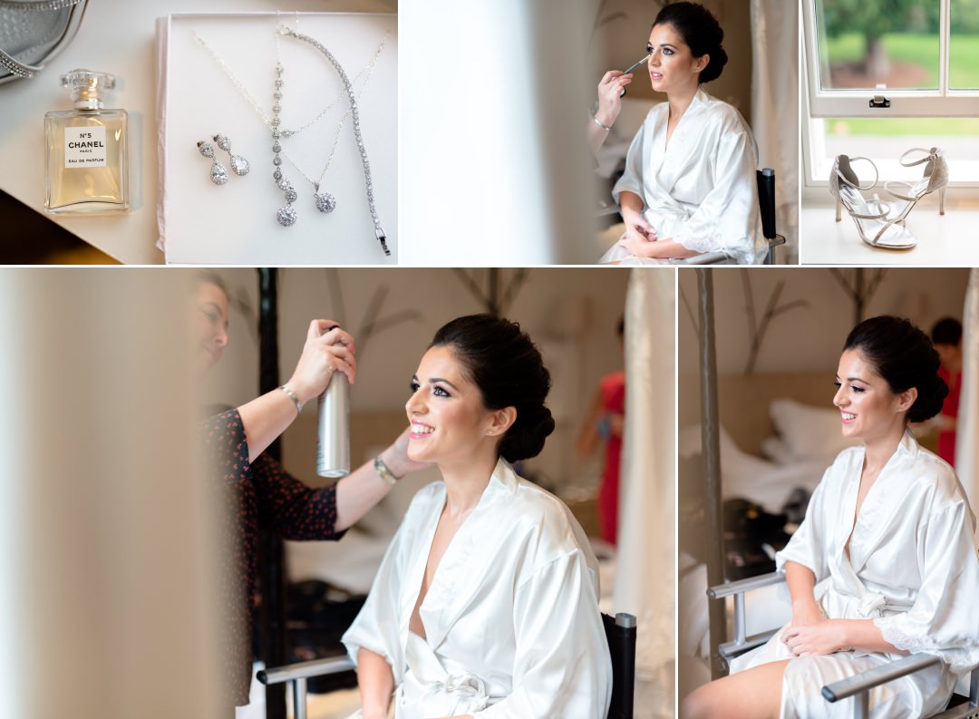 Bridal prep with Botias hair and makeup