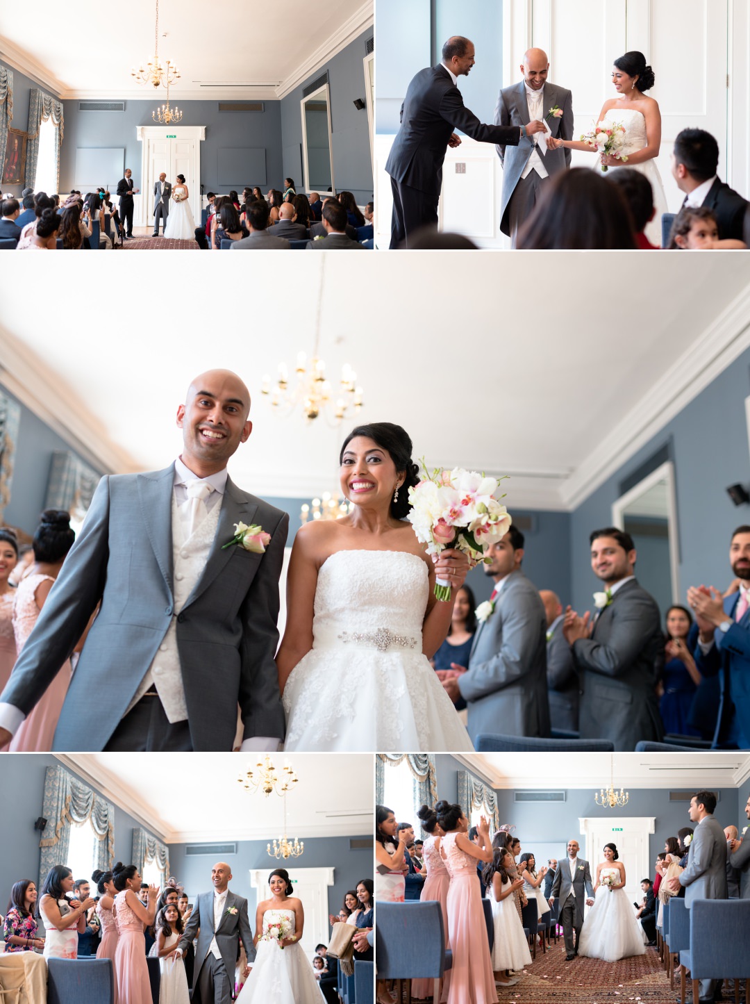 just married at King's College London Wedding
