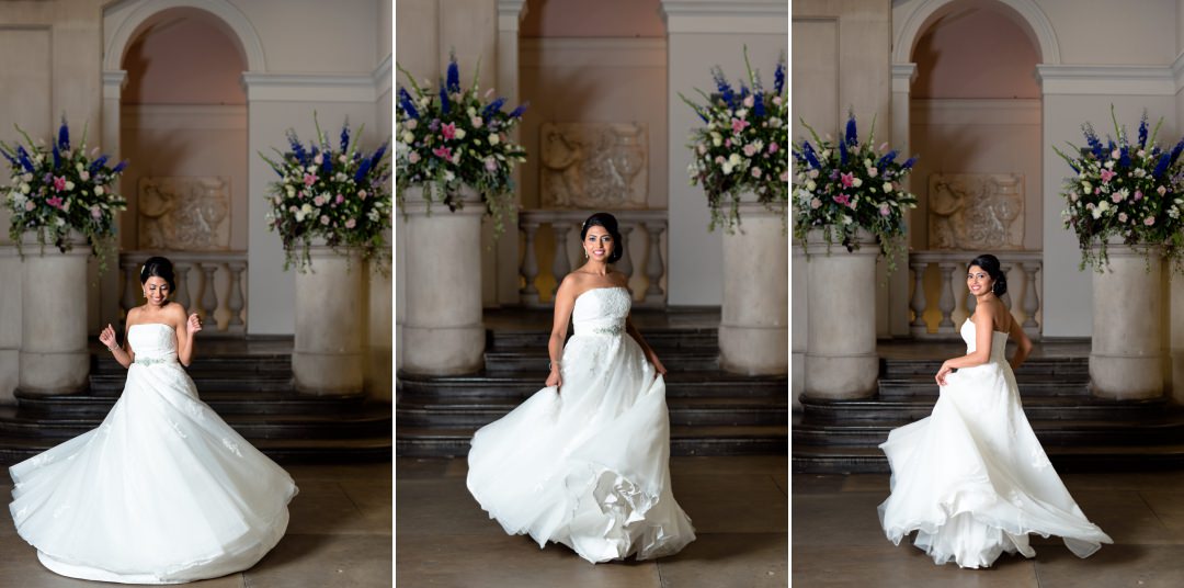 stunning bridal photos during King's College London Wedding