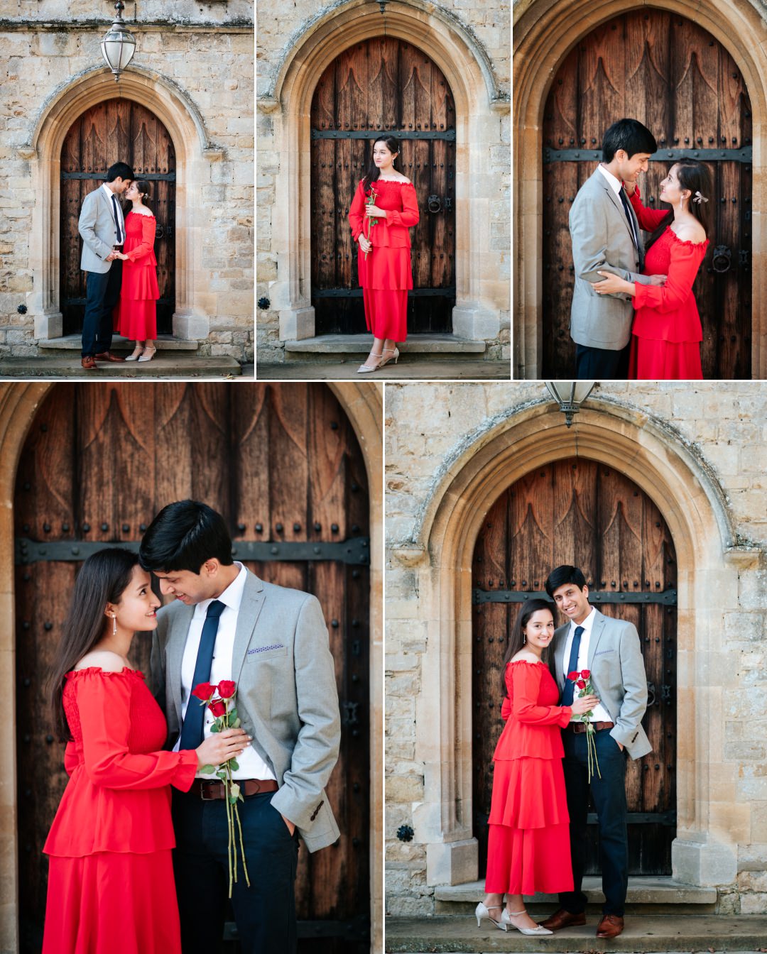 couple outside Notley Abbey