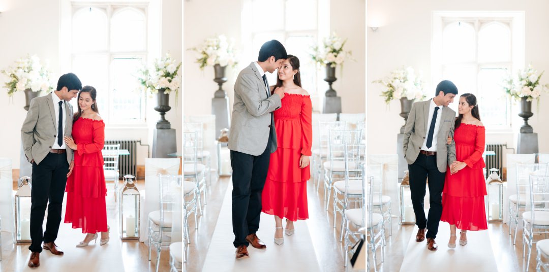 Elegant couple on their prewedding photoshoot 