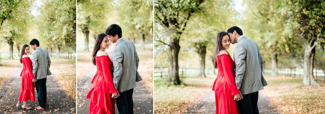 Romantic couple red dress