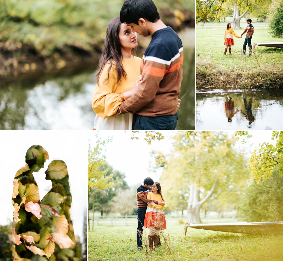 Autumnal couple photoshoot at Notley Abbey