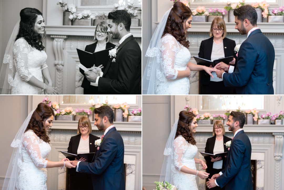 ring exchange during ceremony 