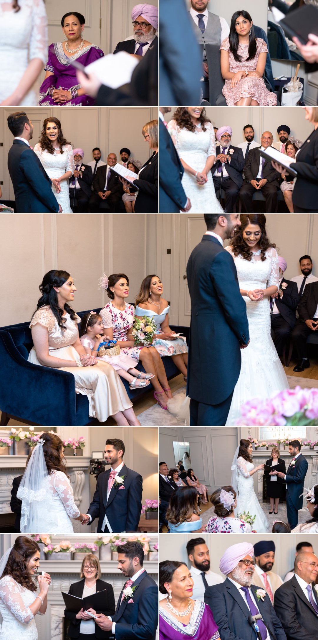 ceremony at Old Marylebone Town Hall Asian wedding 