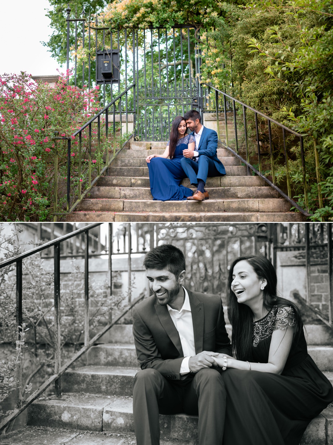 Laughs in Cambridge engagement shoot