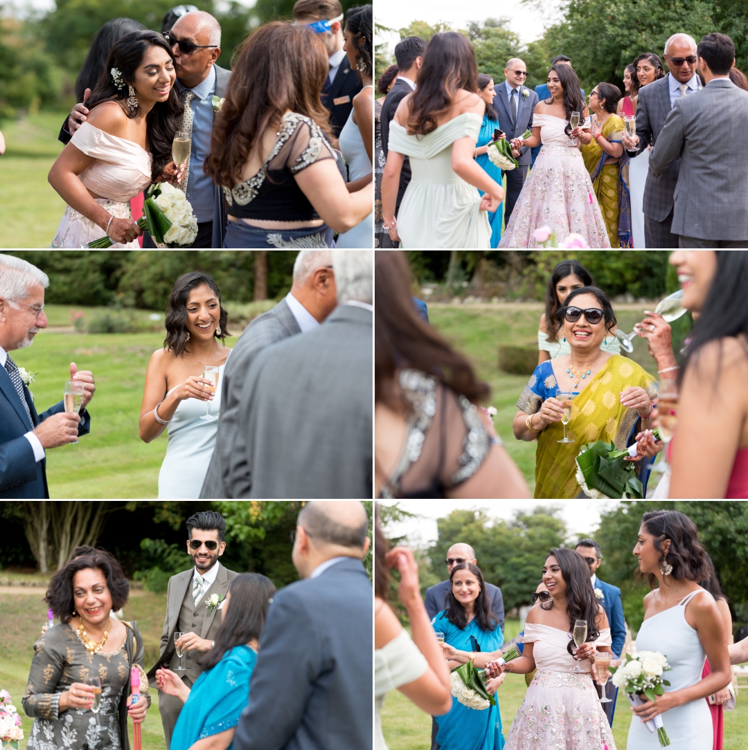 guests and family mingling at civil ceremony 