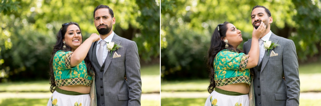 groom and sister fun portraits