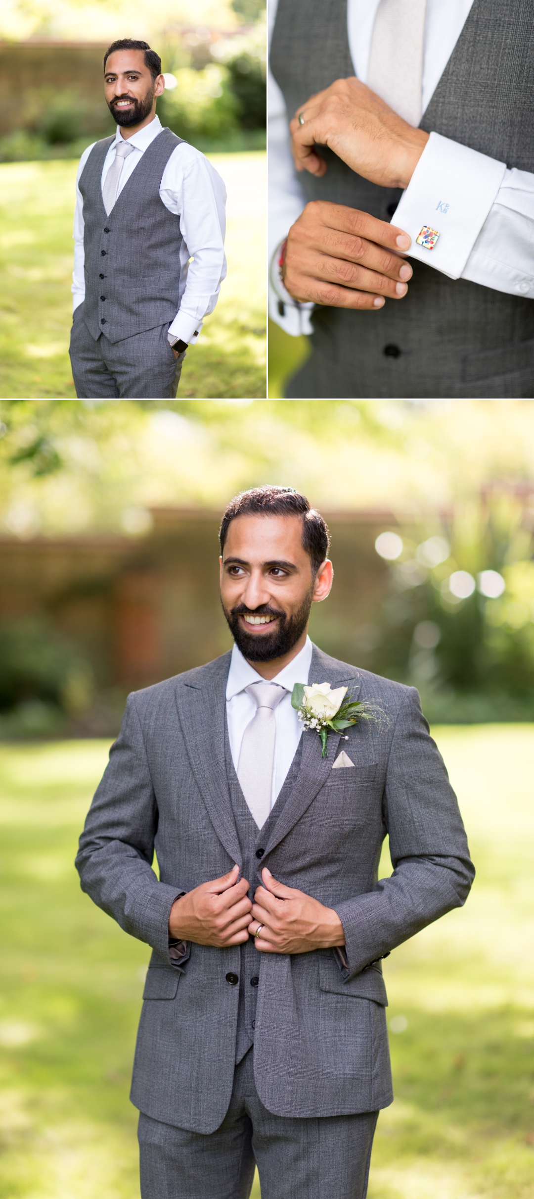 Groom prep at Rowhill Grange Dartford Wedding 