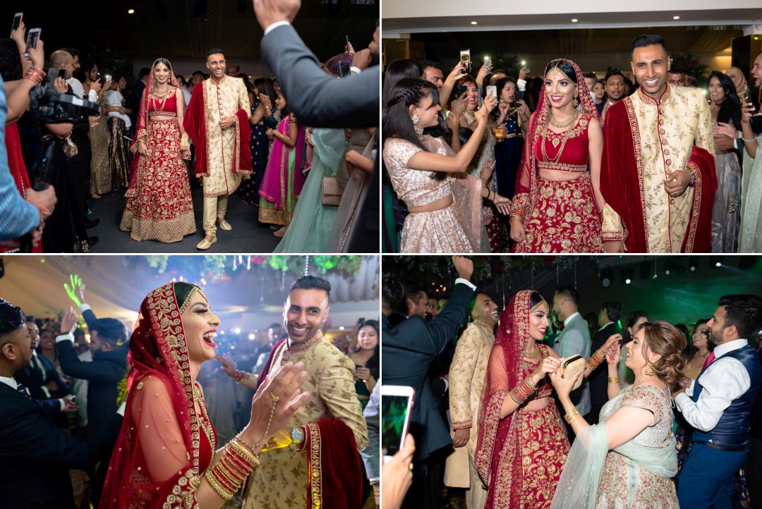 Indian wedding reception entrance 