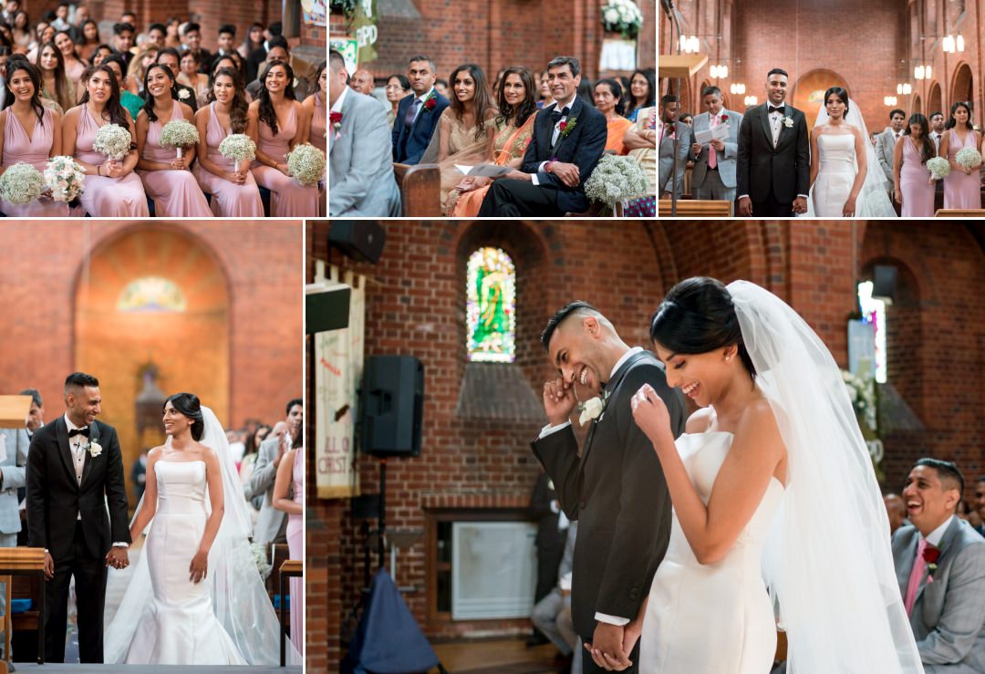 happy moments in church wedding 