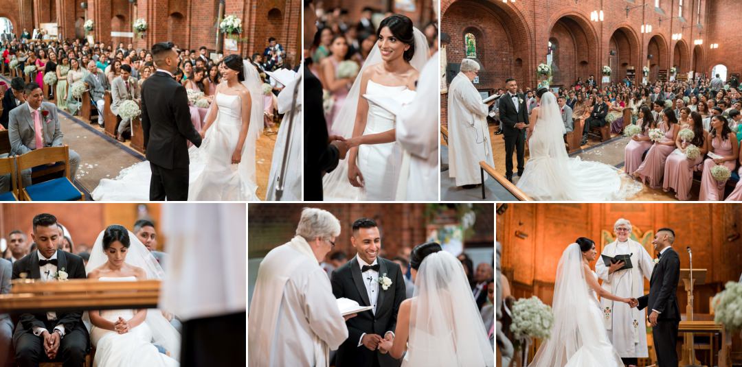 church ceremony at St Andrew's Church, Ilford 