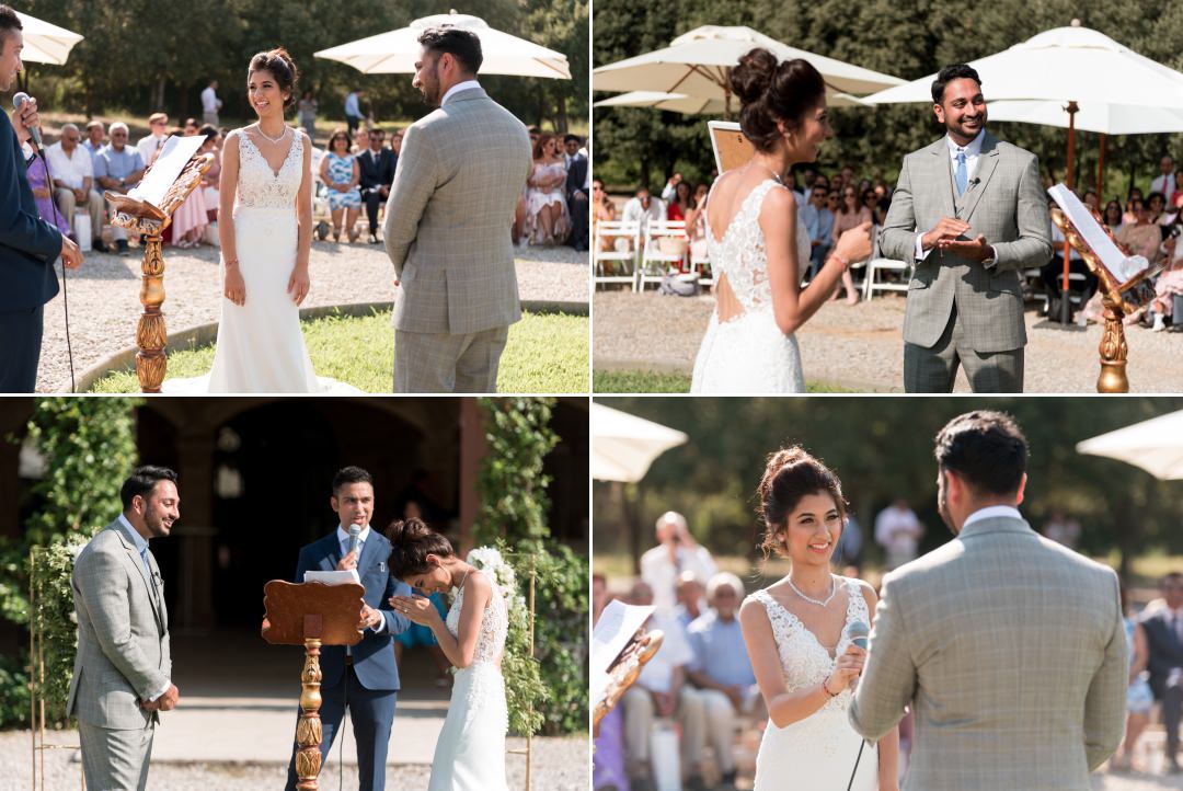 Vows at Castell de Caramany Wedding