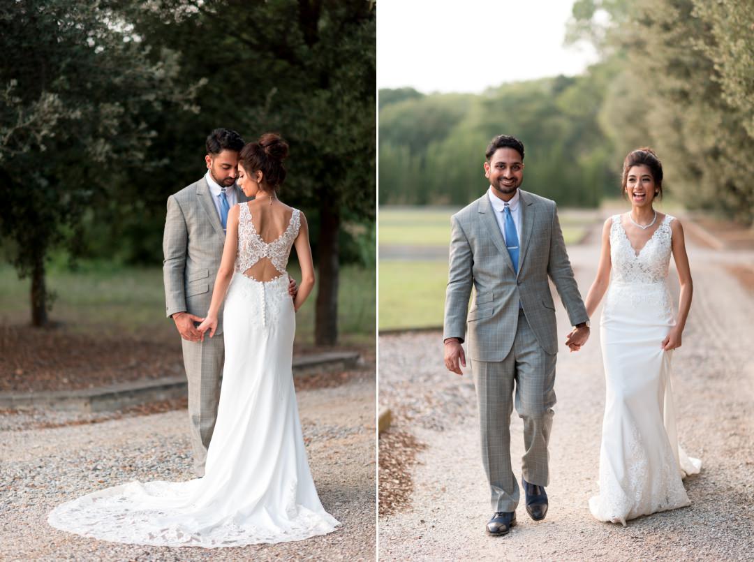 happy couple photos at Castell de Caramany Wedding