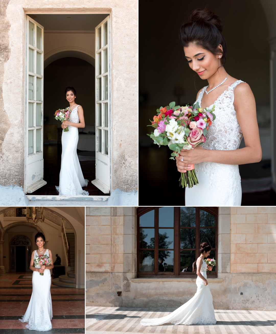 beautiful Asian bride in Spain wedding 