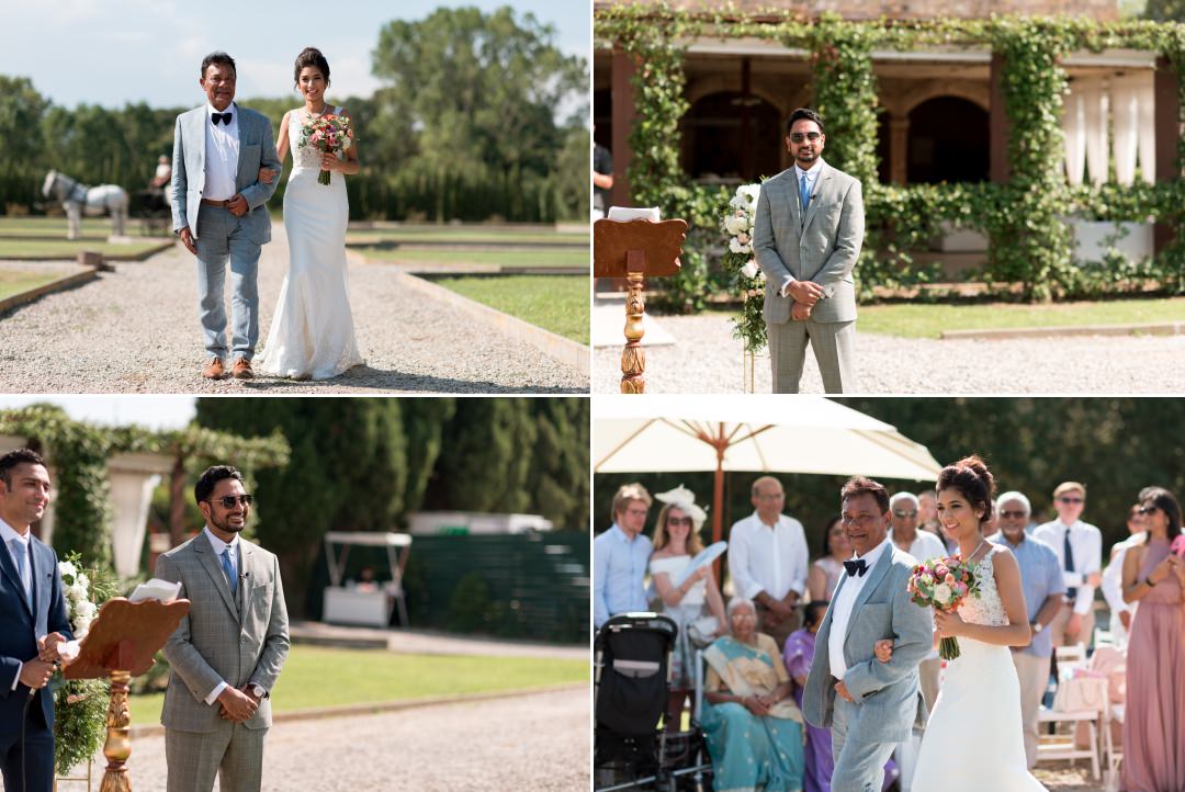 brides entrance at Castell de Caramany Wedding