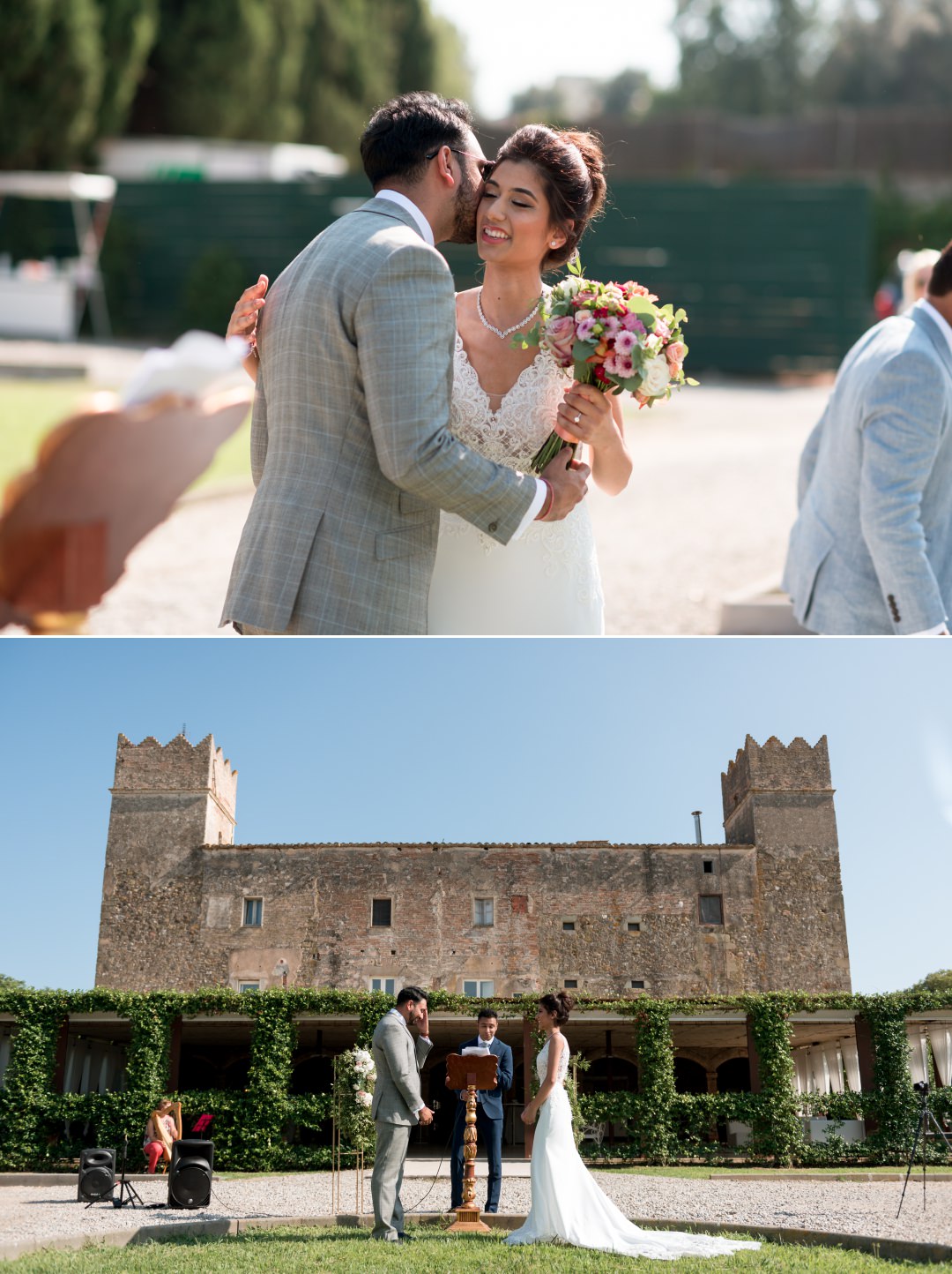 Civil ceremony at Castell de Caramany Wedding