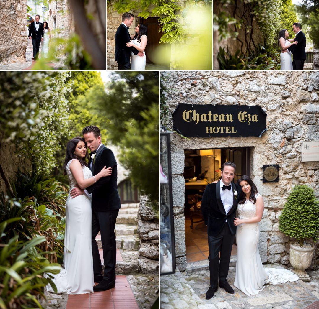 wedding photography at Chateau Eza Hotel