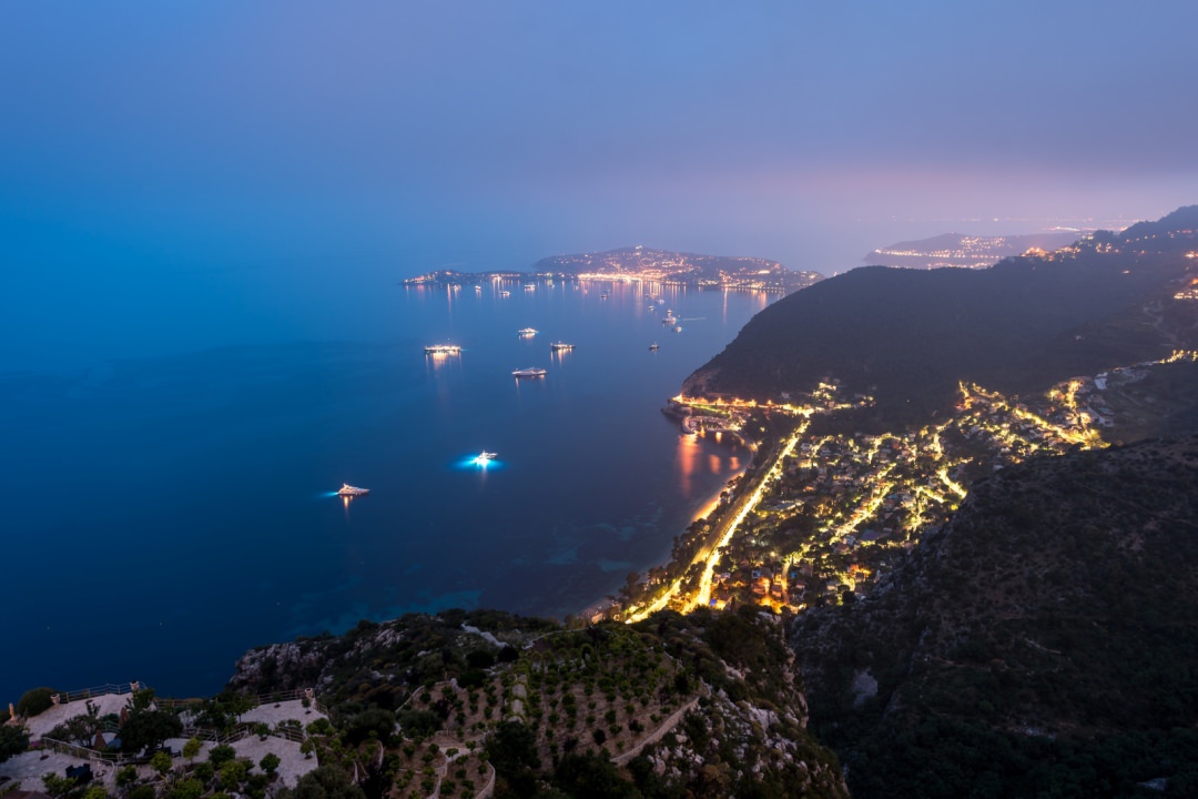 Night photography in Nice, south of France 