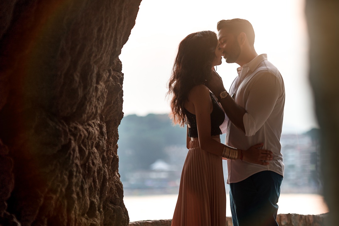 intimate prewedding shoot couple Spain 