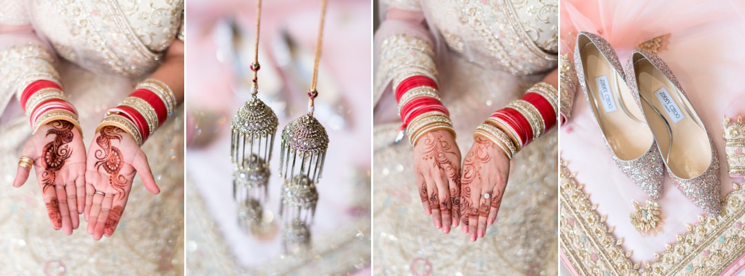 Bridal details and Jimmy Choo shoes