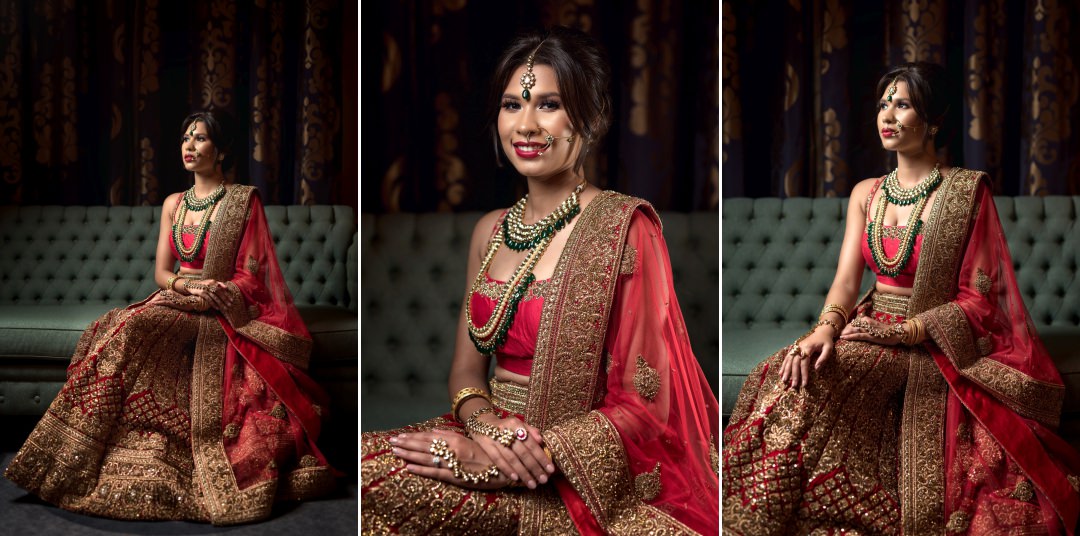 elegant Pakistani bride at Grand Connaught Asian Wedding