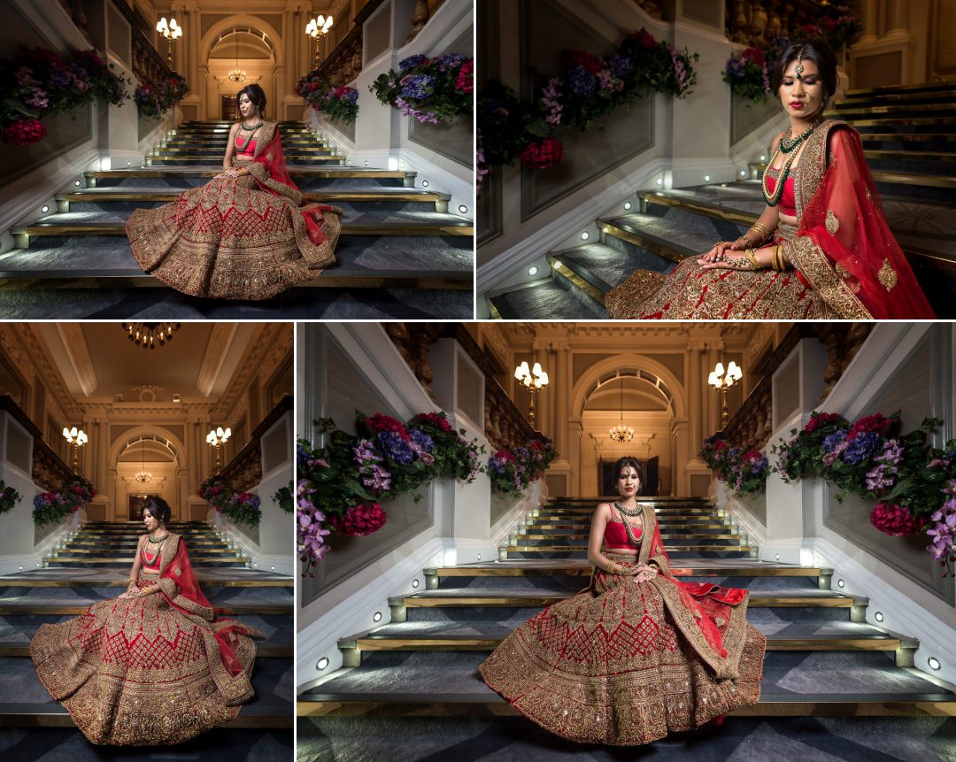 Staircase photos at De Vere Grand Connaught Rooms Covent Garden Asian Wedding 