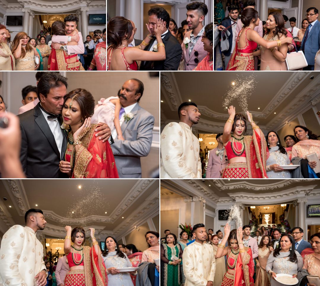 brides leaving ceremony Asian wedding