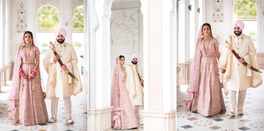 Sikh couple portraits at Gurn Nanak Darbar 