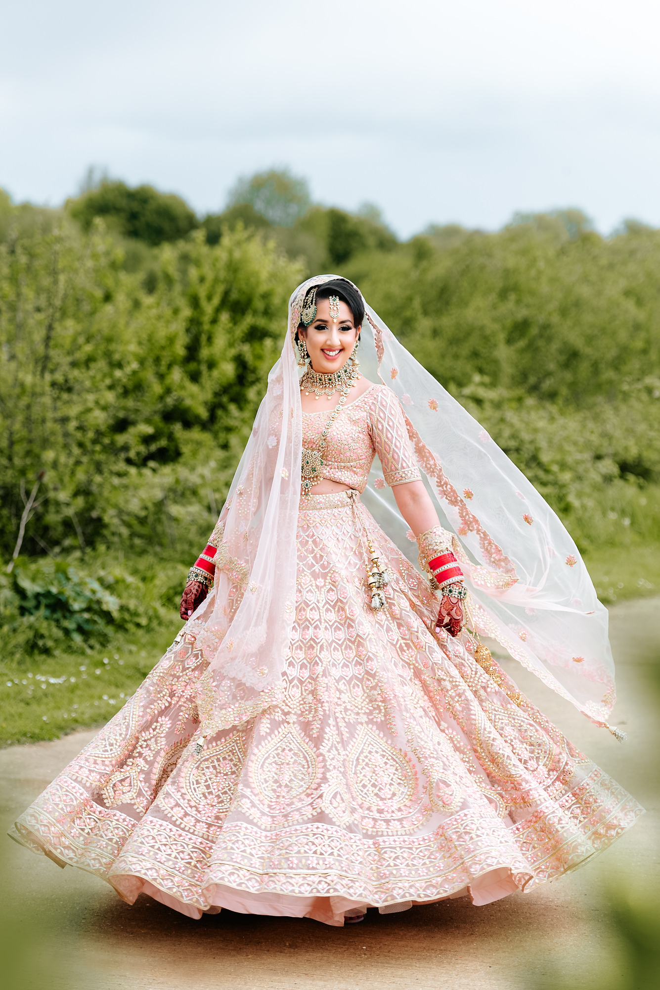spinning dress photo Sikh bride