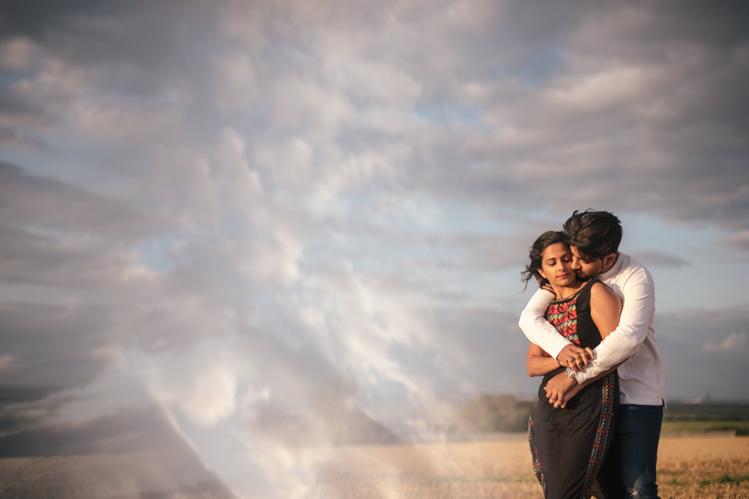 intimate Asian couple shoot