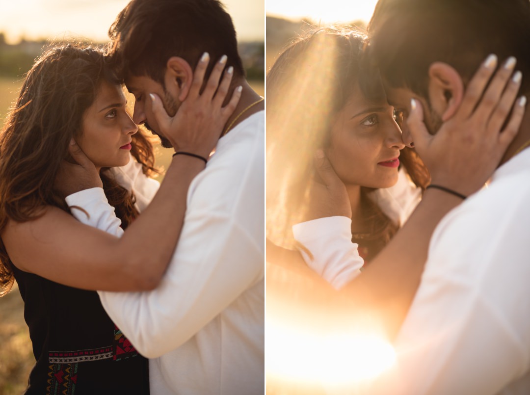 close Asian prewedding couple shoot 