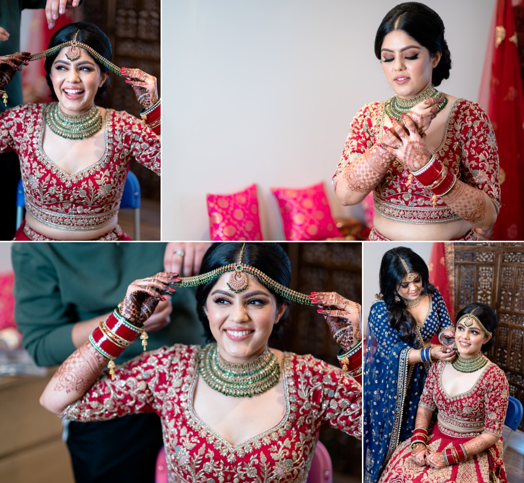 bride getting ready at home 