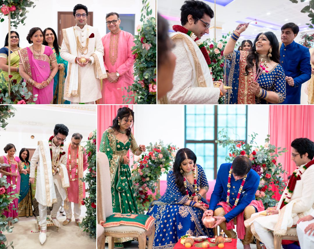 groom's entrance to Hindu wedding 