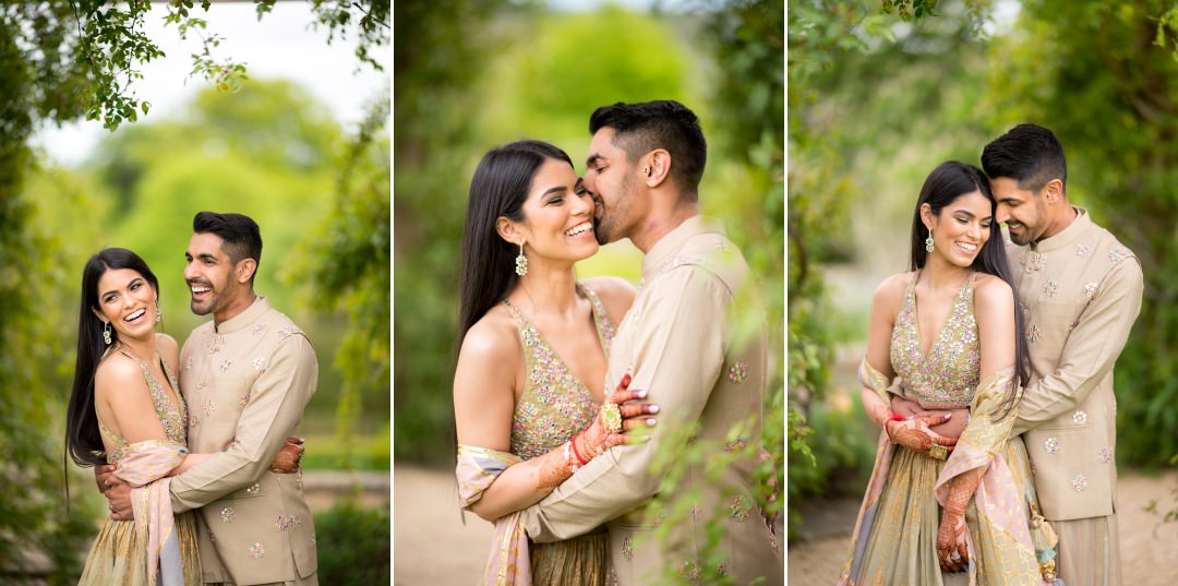 In love Asian prewedding couple