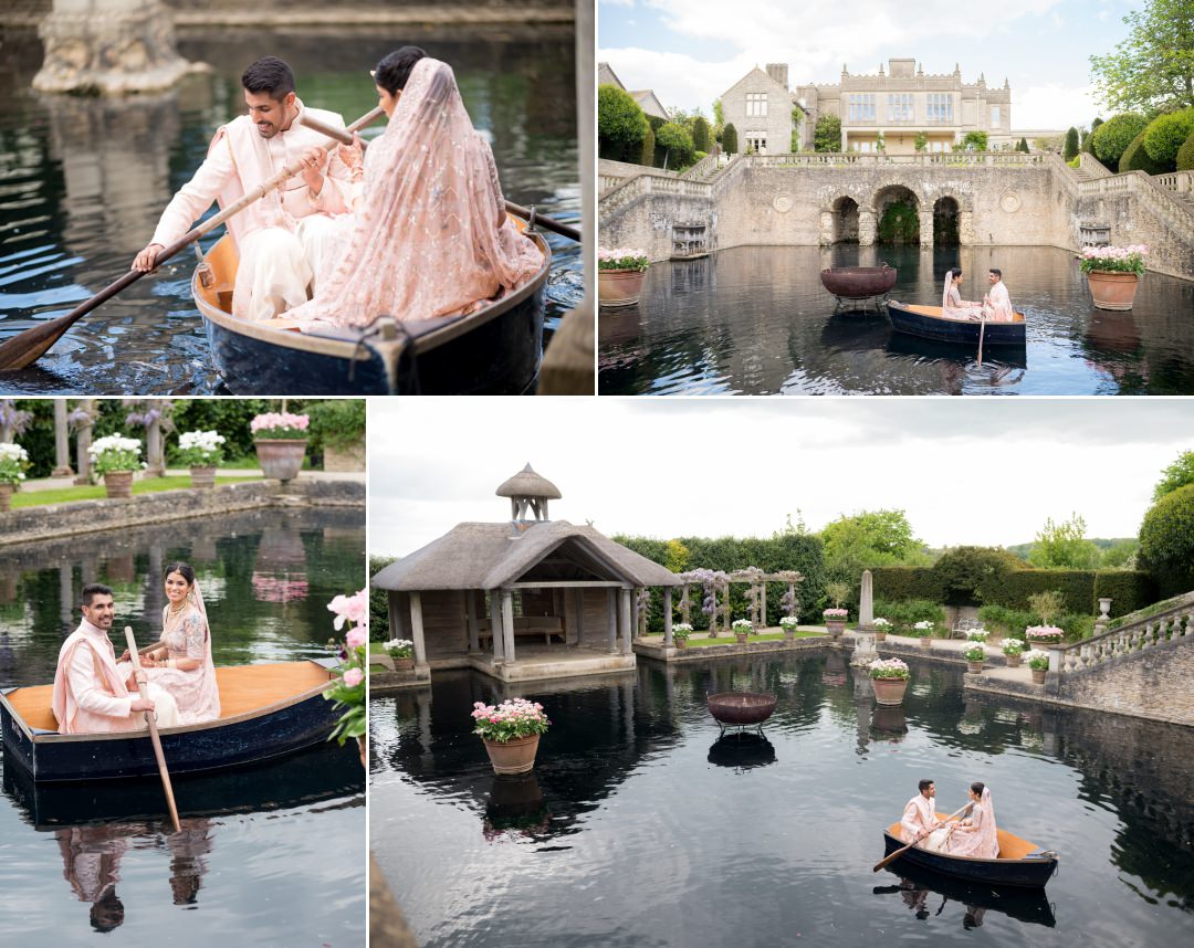 Couple portraits around Euridge Manor after Indian Wedding