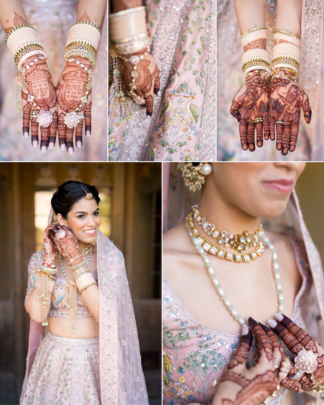 close up details of Indian bride